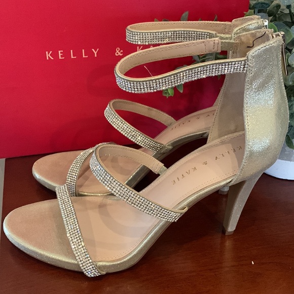 Kelly & Katie Gorgeous Gold/metallic/sparkling heels -Sz 9.5 - Picture 5 of 11